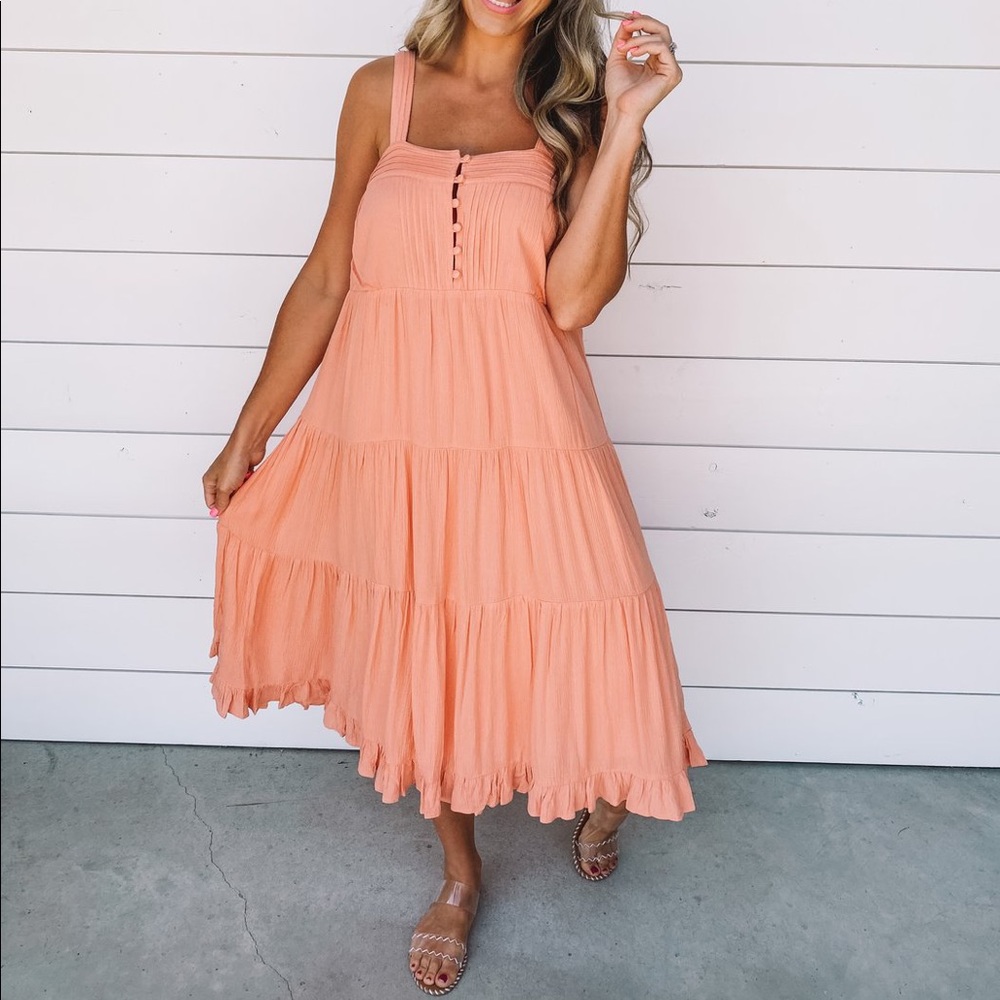 Olivia Tank Midi Dress-Sunset